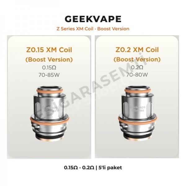 Geekvape Z XM Coil (Boost Version) 0.15Ω / 0.2Ω – 5'li Paket 