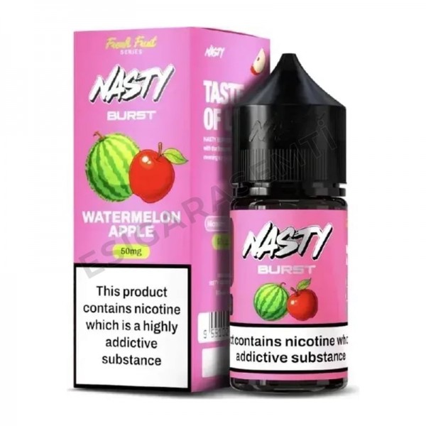 Nasty Burst Watermelon Apple Salt Likit 30ml – Karpuz ve Yeşil Elma 