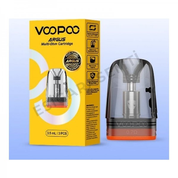 VOOPOO Argus Multi-Ohm Kartuş 3.5 ml (3'lü Paket) – Argus G4 / G4 Mini Uyumlu 