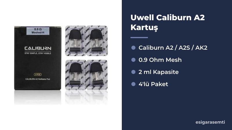 Uwell Caliburn A2 Kartuş özellikleri