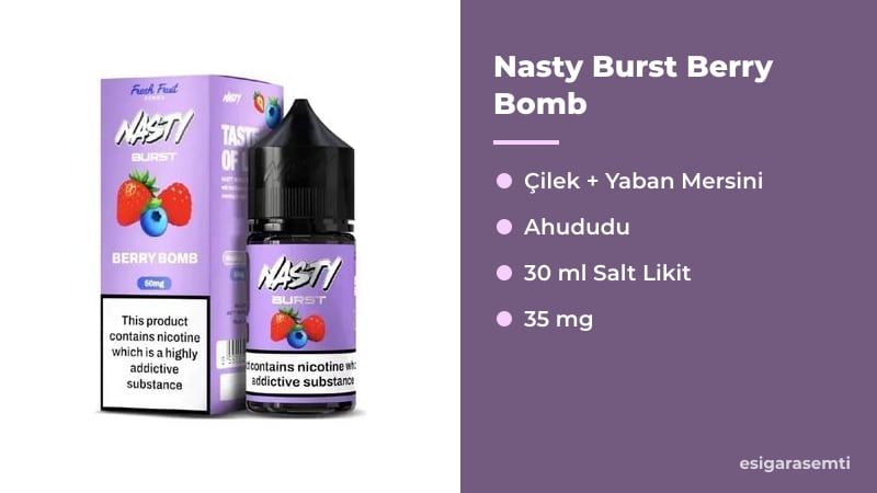 Nasty Burst Berry Bomb özellikleri