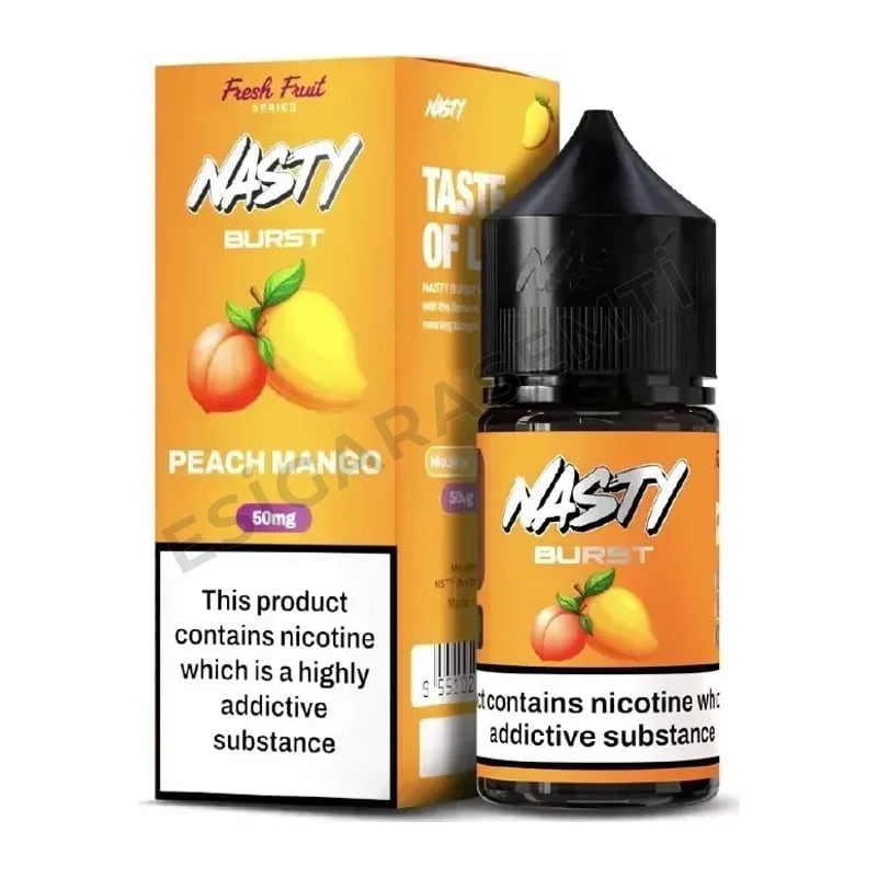 Nasty Burst Peach Mango Salt Likit 30ml – Şeftali ve Mango