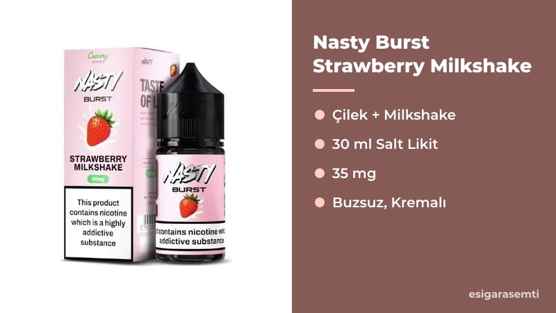 Nasty Burst Strawberry Milkshake özellikleri