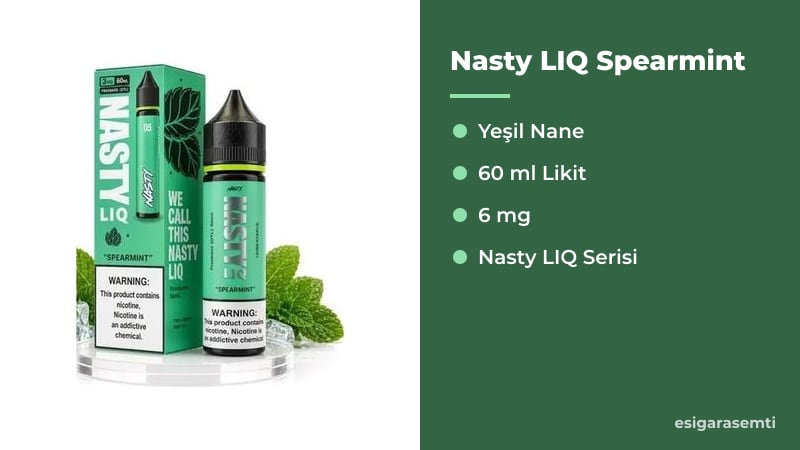 Nasty LIQ Spearmint özellikleri