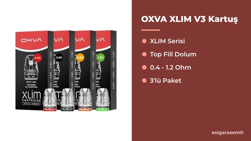 OXVA XLIM V3 Kartuş özellikleri