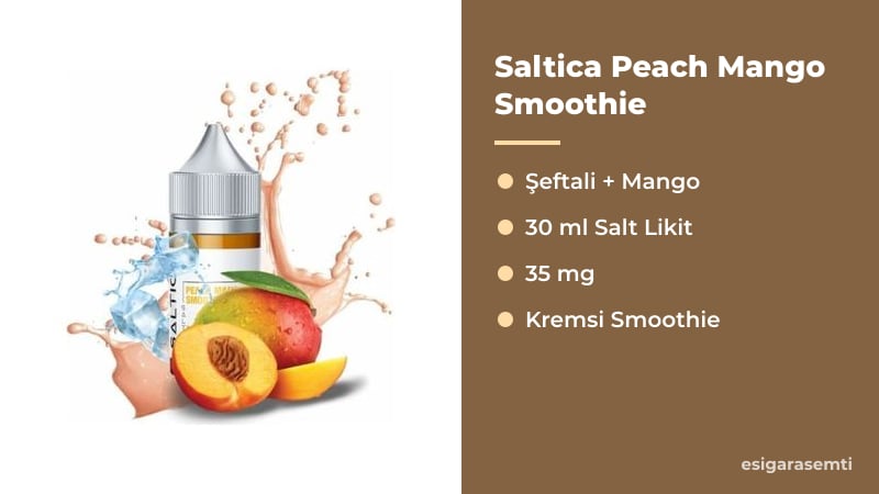 Saltica Peach Mango Smoothie özellikleri