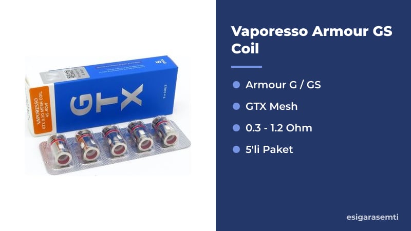 Vaporesso Armour GS Coil özellikleri
