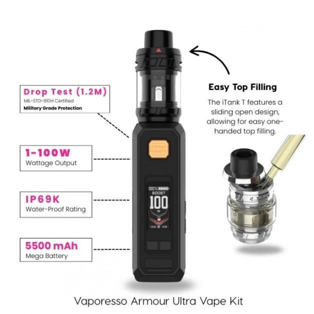 Vaporesso Armour Ultra iTank üstten dolum