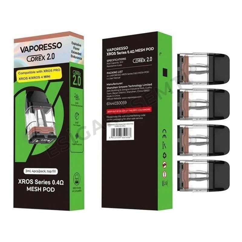 Vaporesso XROS 4 0.4 Ohm COREX 2.0 Kartuş (4'lü Paket) 3ml