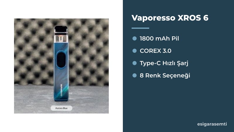 Vaporesso XROS 6 özellikleri