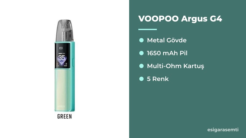 VOOPOO Argus G4 özellikleri
