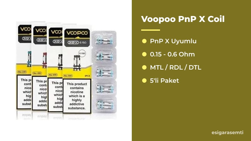 Voopoo PnP X Coil özellikleri